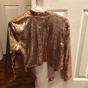 Gold sequin blazer